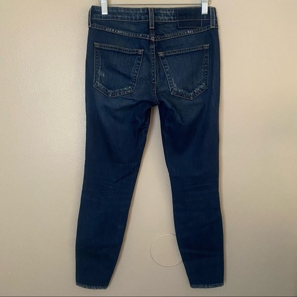AMO Twist Blue Vixen Wash Destroyed Ankle Skinny Jeans - Picture 6 of 9